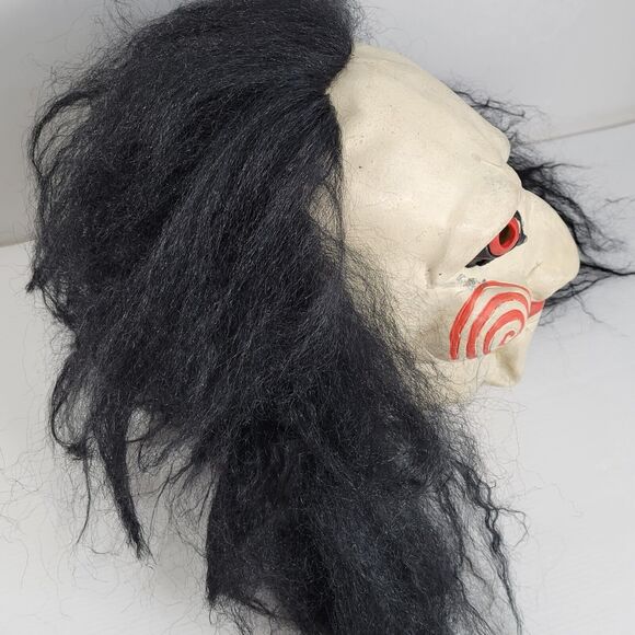 Jigsaw Puppet Halloween Mask Don Post Studios Horror Wig Hair Licensed SAW Film - Picture 3 of 9